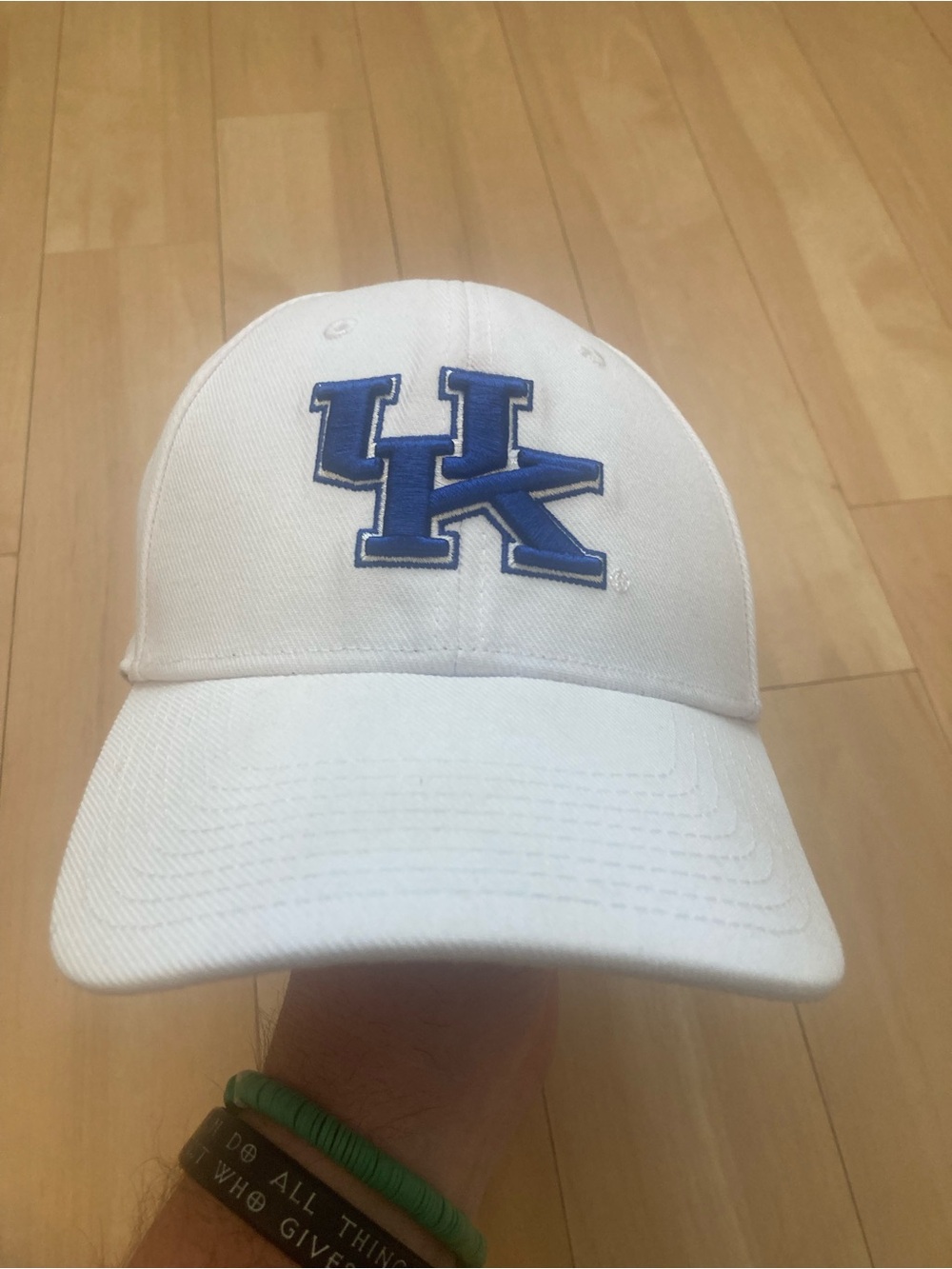 Nike White Baseball Cap with Blue UK Logo